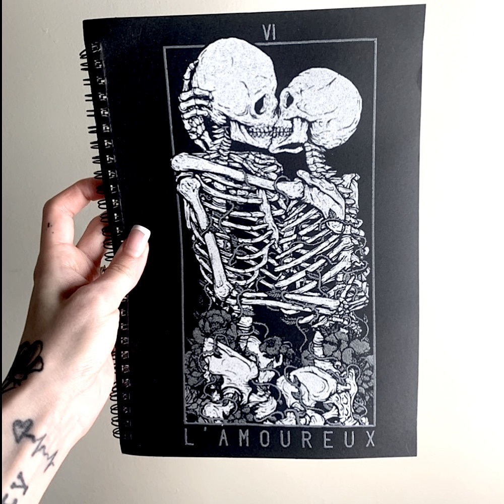 Tarot Skull Spiral Notebook - Picture 3 of 13